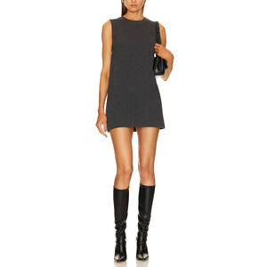 Norma Kamali Sleeveless Black Tailored Terry Mini Dress Size S